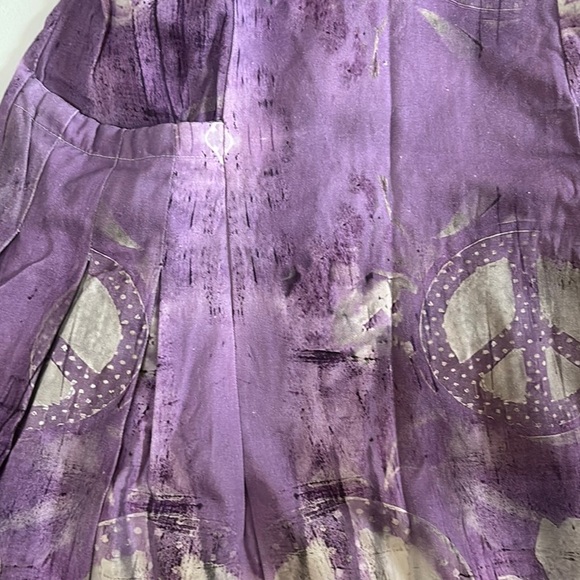 Women's Retro Hippie Art Print Pocket Skirt - Picture 2 of 3